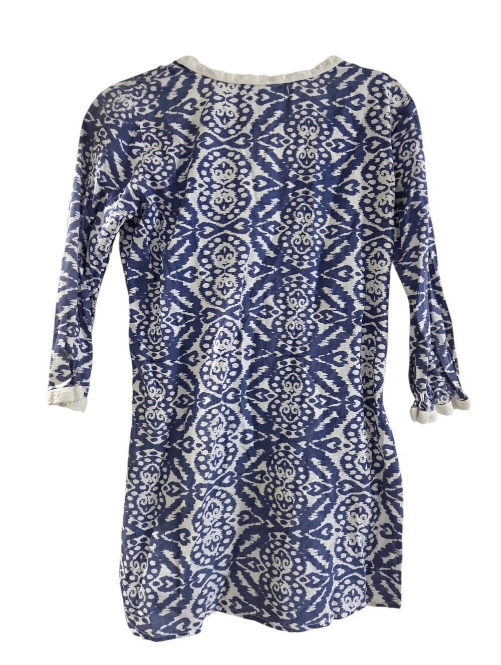 Tara Michelle 100% Cotton Printed V-Neck Swim Cover-Up - Picture 4 of 11